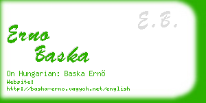 erno baska business card